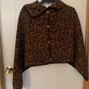 Unbranded Leopard Print Cape/Coat One Size VGUC 😊😊